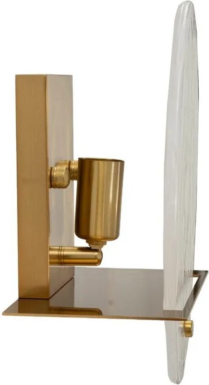 Sklenené nástenné svietidlo v zlatej farbe Portlan – Mauro Ferretti