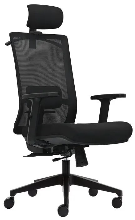 Kancelárska ergonomická stolička DVIS — látka, sieť, viac farieb Čierna
