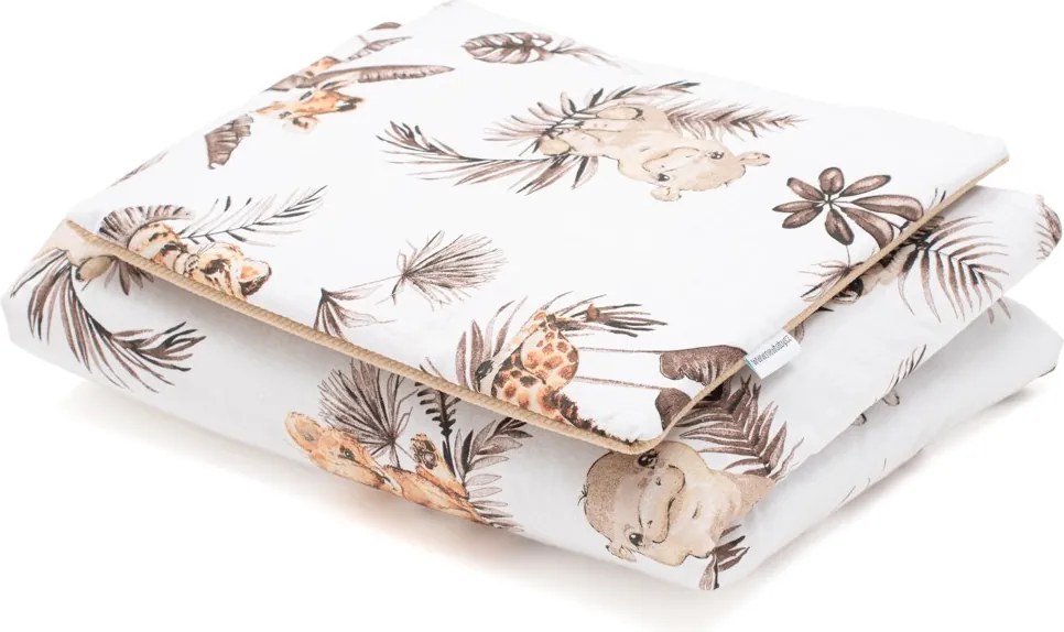 Obojstranný Set z Velvet a bavlny do kočíka New Baby Safari