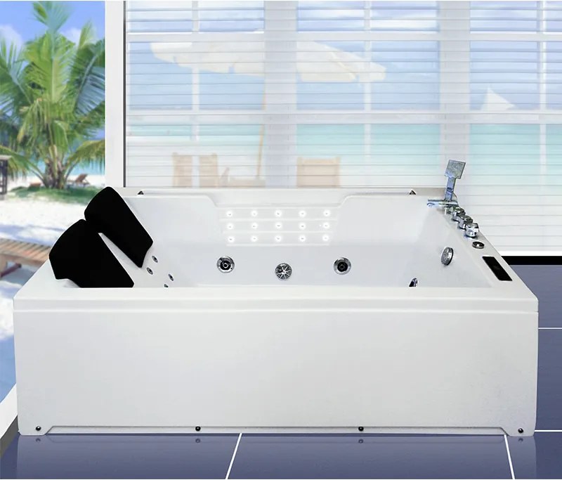 BPS-koupelny Hydromasážna vírivá vaňa Fenix 606BH 180x120 s ohrevom vody, ľavá
