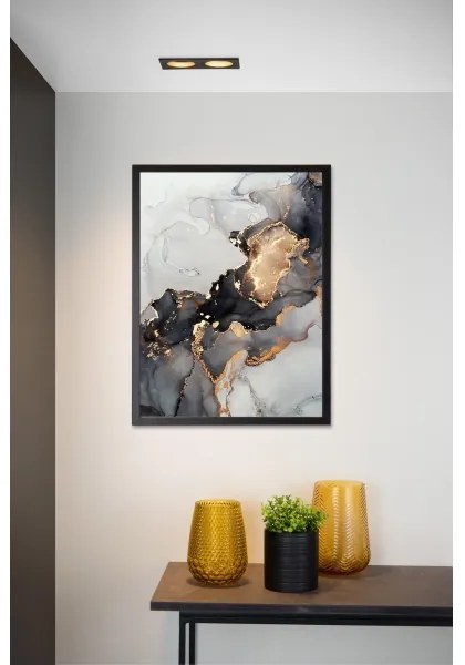 Lucide 22959/02/30 - Podhľadové svietidlo EMBED 2xGU10/50W/230V čierna