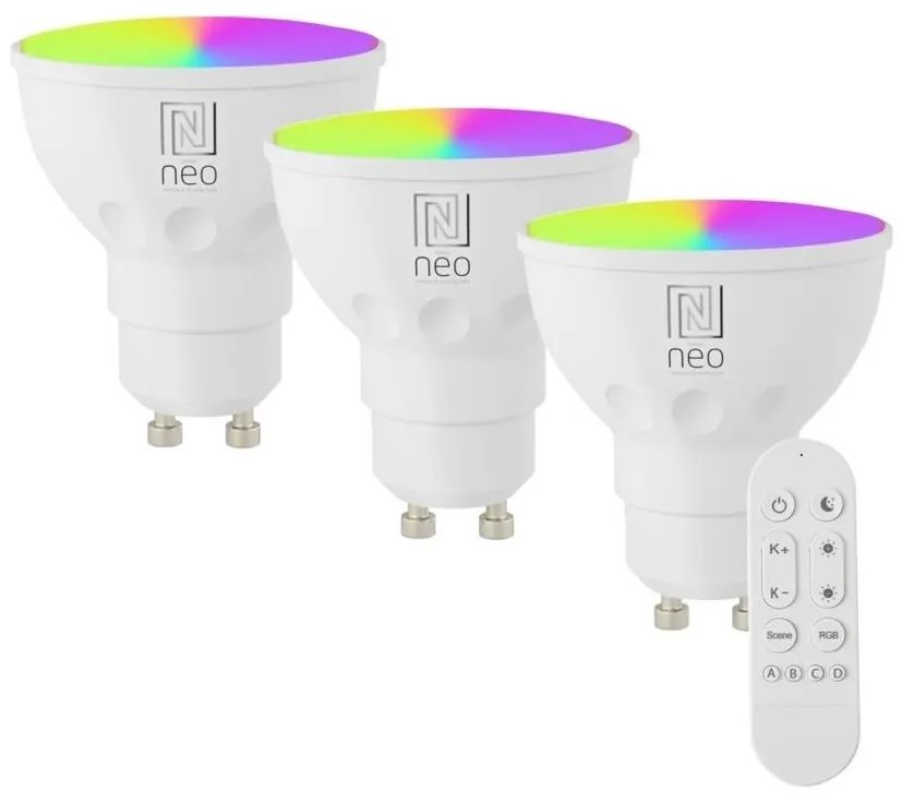 Immax Neo 07724CDO-SADA 3xLED RGB Stmievateľná žiarovka GU10/6W/230V Wi-Fi Tuya+DO IM1307