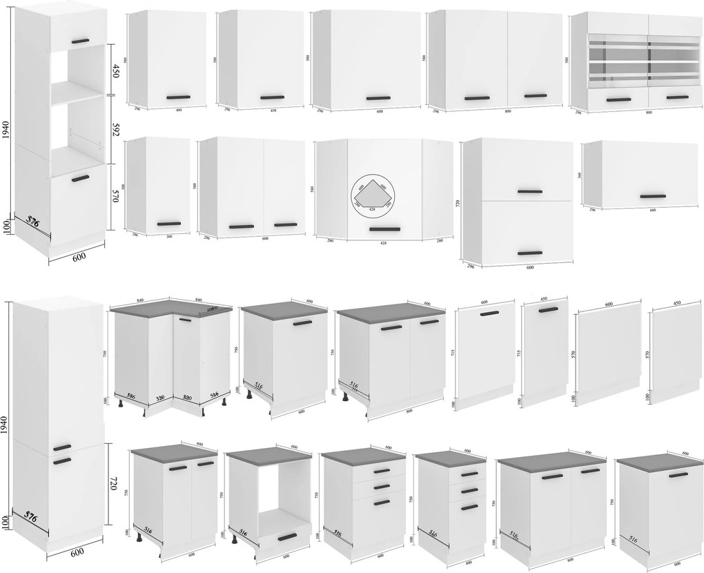 Panel na umývačku  Belini Premium Full Version odkrytý 45 cm biely mat s pracovnou doskou