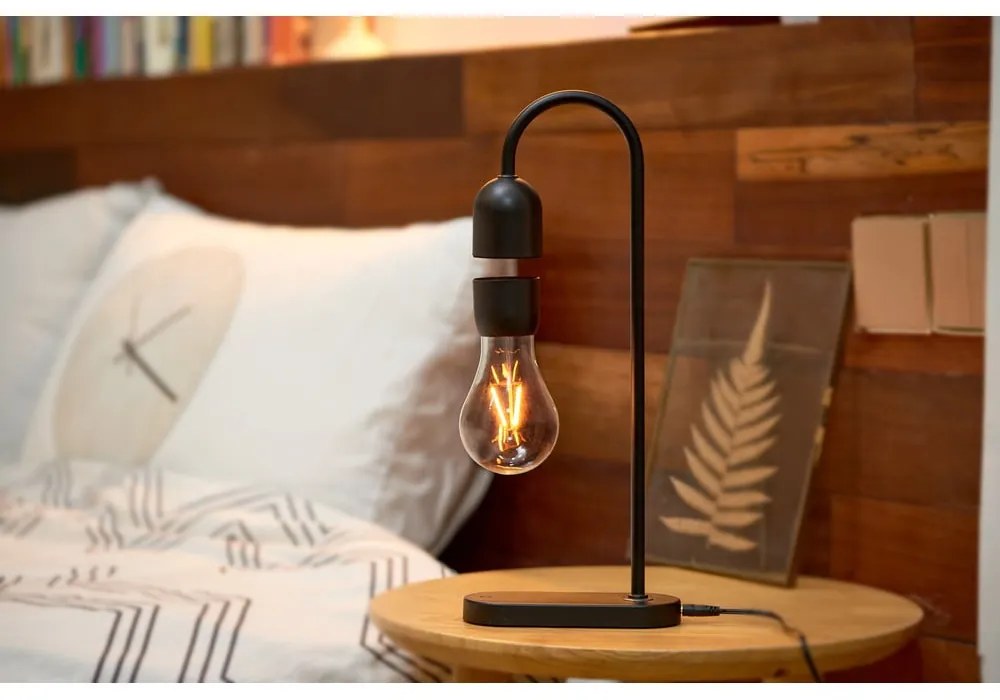 Čierna stolová lampa (výška 36,5 cm) Evaro – Gingko