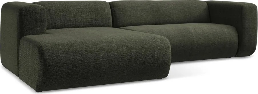 Zelená rohová pohovka (ľavý roh/s leňoškou) Ekahi – Makamii