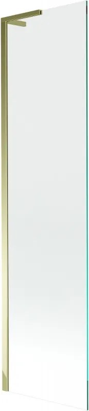 Mexen Next L, 1-krídlová vaňová zástena 50 x 150 cm, 6mm číre sklo, zlatý lesklý profil, 895-050-000-03-00-50