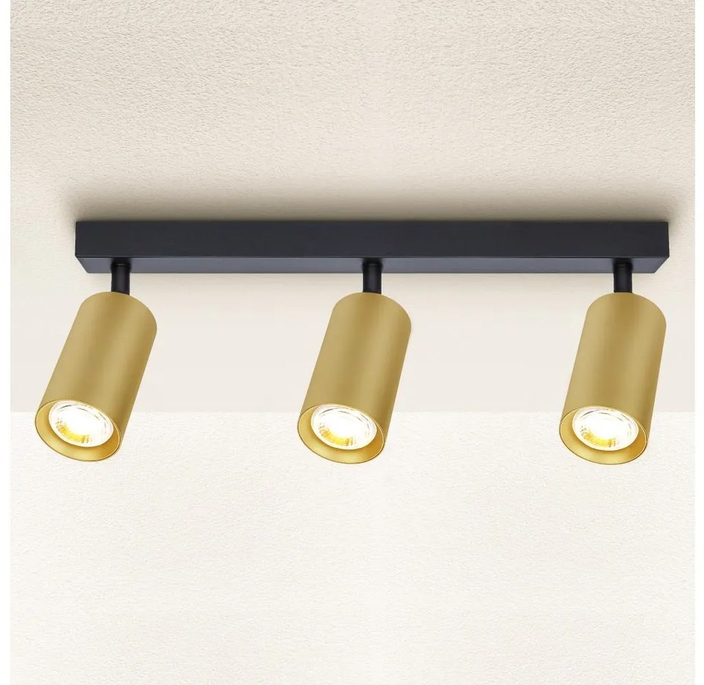 Brilagi - Bodové svietidlo SELE GOLDEN 3xGU10/30W/230V čierna/zlatá