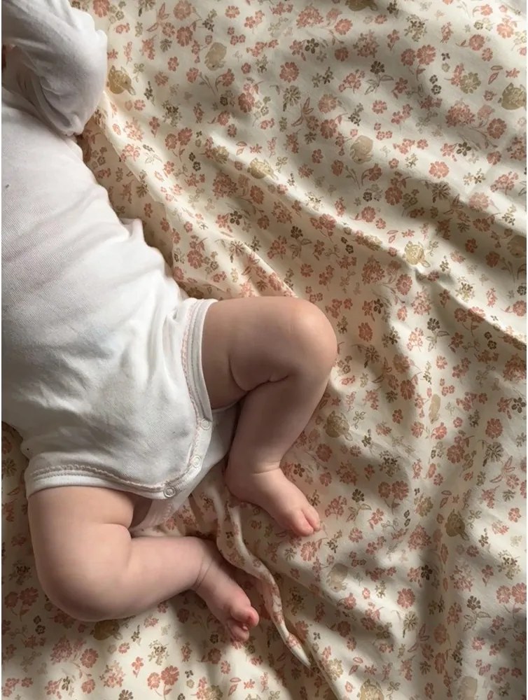 Béžová detská obliečka do postieľky z Bio bavlny 70x100 cm Augusta – Cam Cam Copenhagen