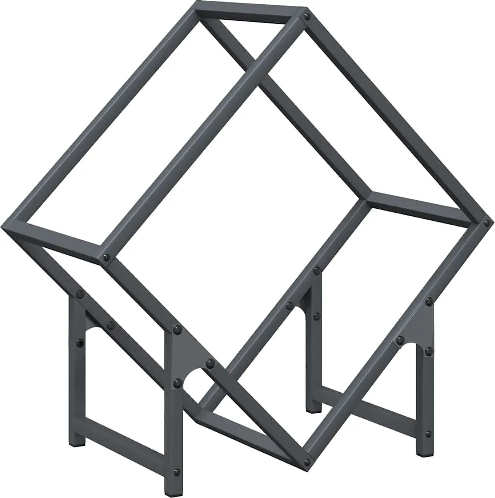 vidaXL Stojan na palivové drevo antracit oceľ valcovaná za studena