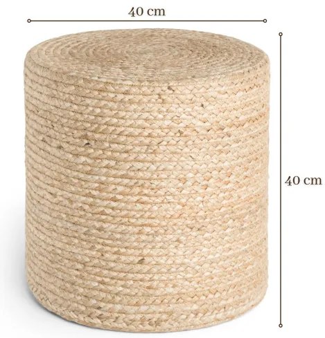 Taburetka Hanse Home Looma naturálna / zlatá