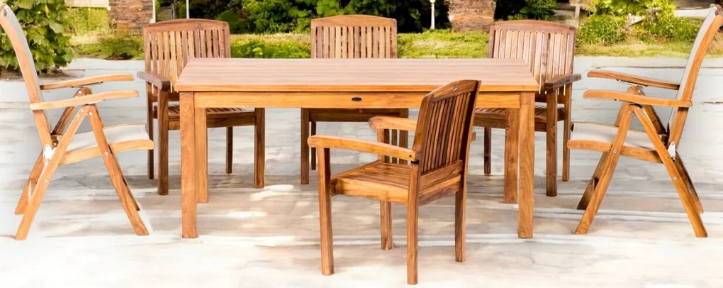 GIOVANNI set IX - teaková jedálenská zostava