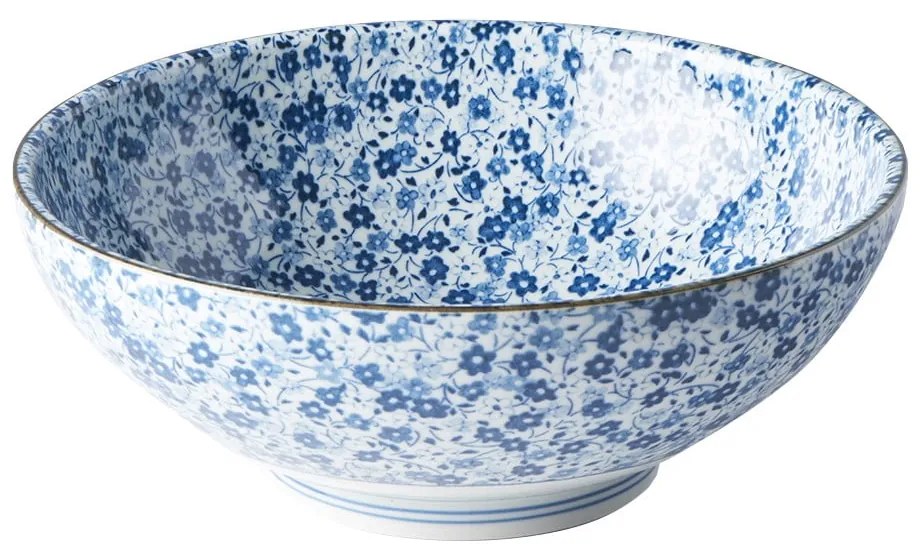 Modro-biela keramická miska Mij Daisy, ø 21,5 cm