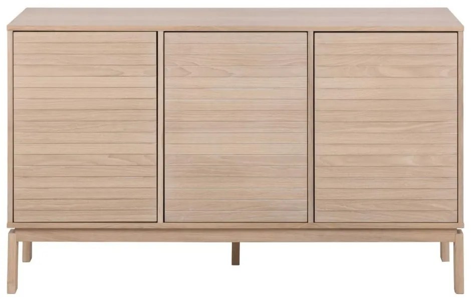 Nízka komoda v dekore duba v prírodnej farbe 135x80 cm Linley – Actona