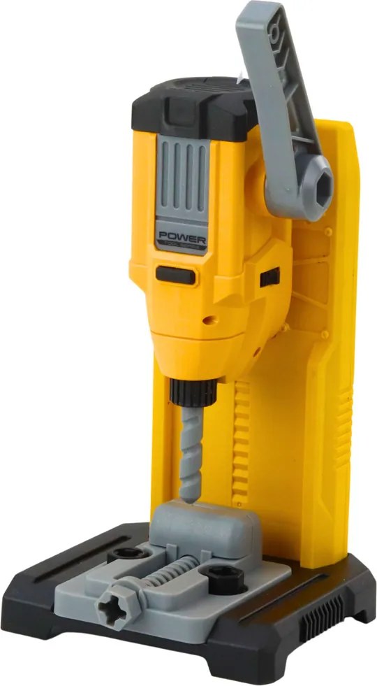 LEAN Toys Dielňa malého majstra so stolnou vŕtačkou, náradím a príslušenstvom 18 ks
