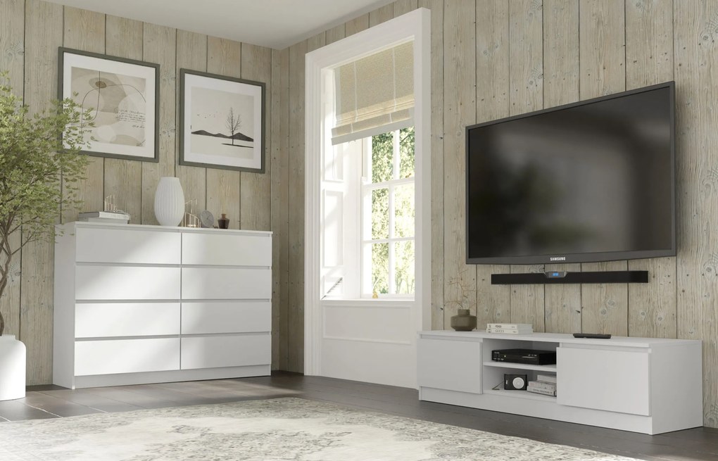 TV skrinka/stolík Maya 150 (biela). Vlastná spoľahlivá doprava až k Vám domov. 1124950