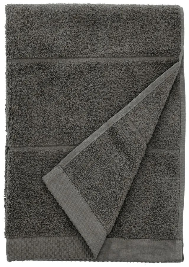 Tmavosivý froté bavlnený uterák 50x100 cm Line – Södahl