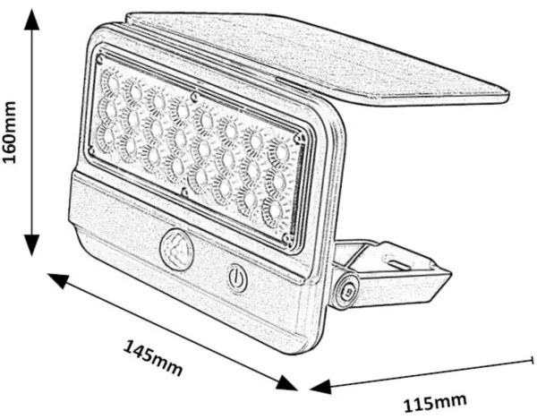 Rabalux 77040 - LED solárne nástenné svietidlo FLAXTON LED/7W/3,7V IP54 čierne