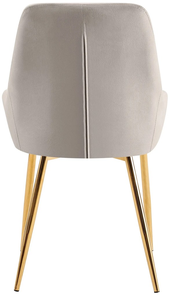 Sada 2 ks jedálenskej stoličky Elmira zamat - sivá