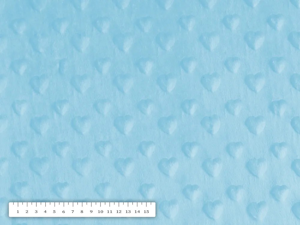 Biante Detská obliečka na vankúš Minky 3D srdiečka MKS-001 Ľadová modrá 40 x 60 cm