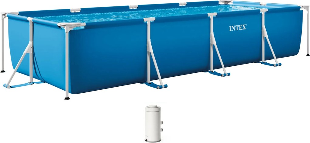 INTEX SMALL FRAME POOLS Bazén 450 x 220 x 84 cm s kartušovou filtráciou 28274