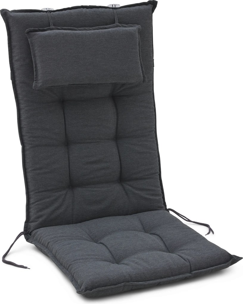 Podložka na stoličku s vysokým operadlom, antracitová