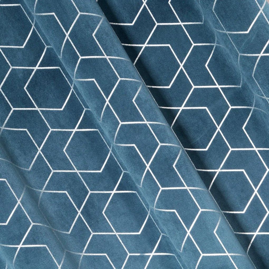 ZATEMŇOVACÍ ZÁVES NA KRÚŽKOCH MANDI 135X250 CM MODRÁ