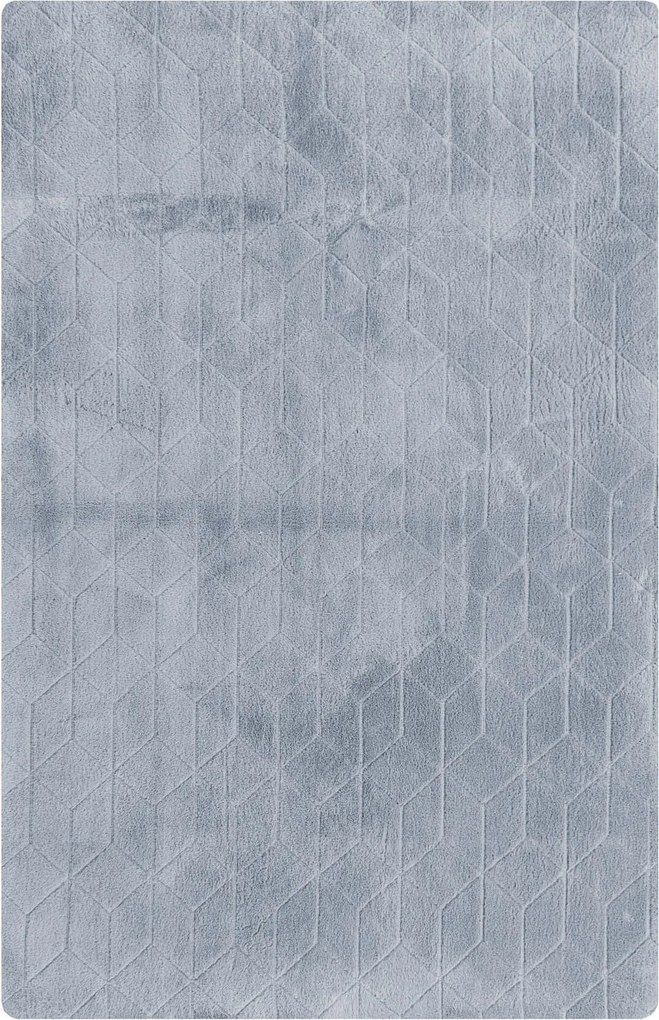 TZ Sivý obdĺžnikový koberec 3D Rabbit Rozmer: 80x150 cm