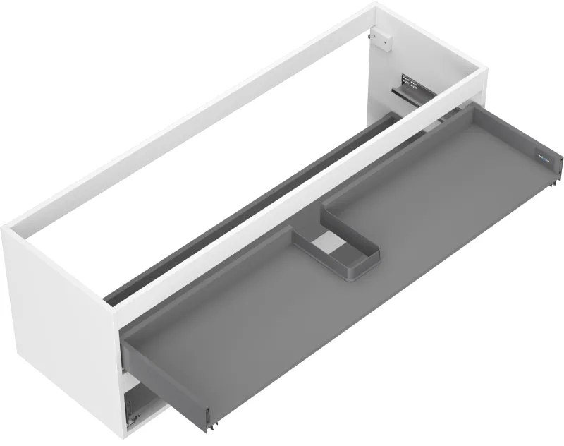 Mexen Box-A, závesná skrinka, 140 cm, 2 zásuvky, biela matná, 91AX0-1400-470-2-01