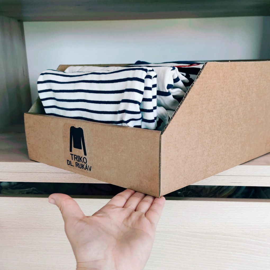 KARTON PAK Úložné boxy na oblečenie, organizéry do skrine EKO KARTON 30 x 47 cm