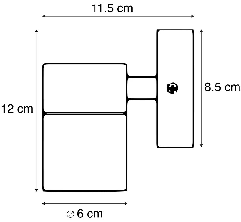 Vonkajšia nástenná lampa oceľ IP44 - Solo