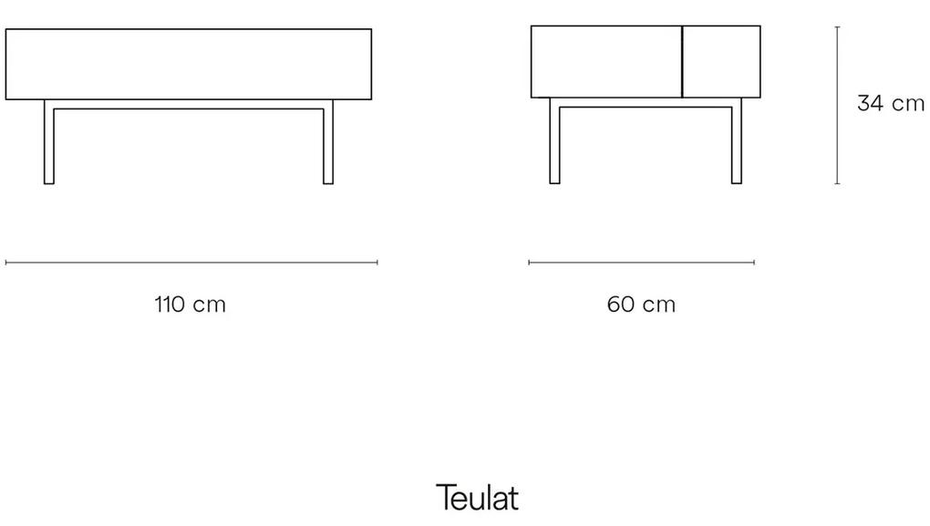 Konferenčný stolík so zásuvkami arista biely 110 x 60 MUZZA