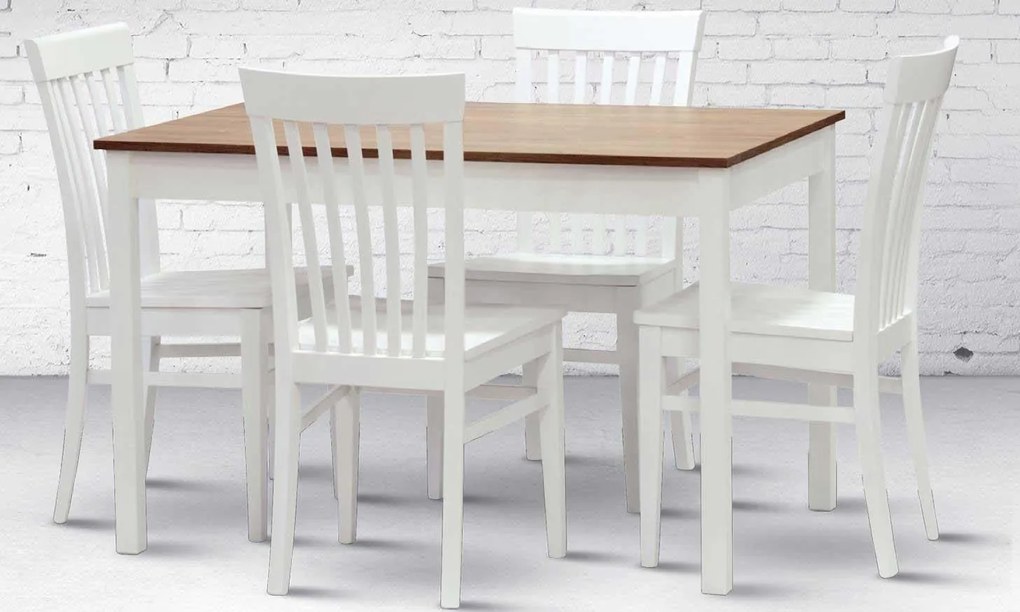 Stima Stôl TWIN Odtieň: Dub Halifax tabákový / bílá podnož, Rozmer: 140 x 80 cm