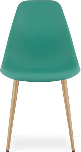 Jedálenská stolička WAT zelená - naturálne nohy (1 ks)