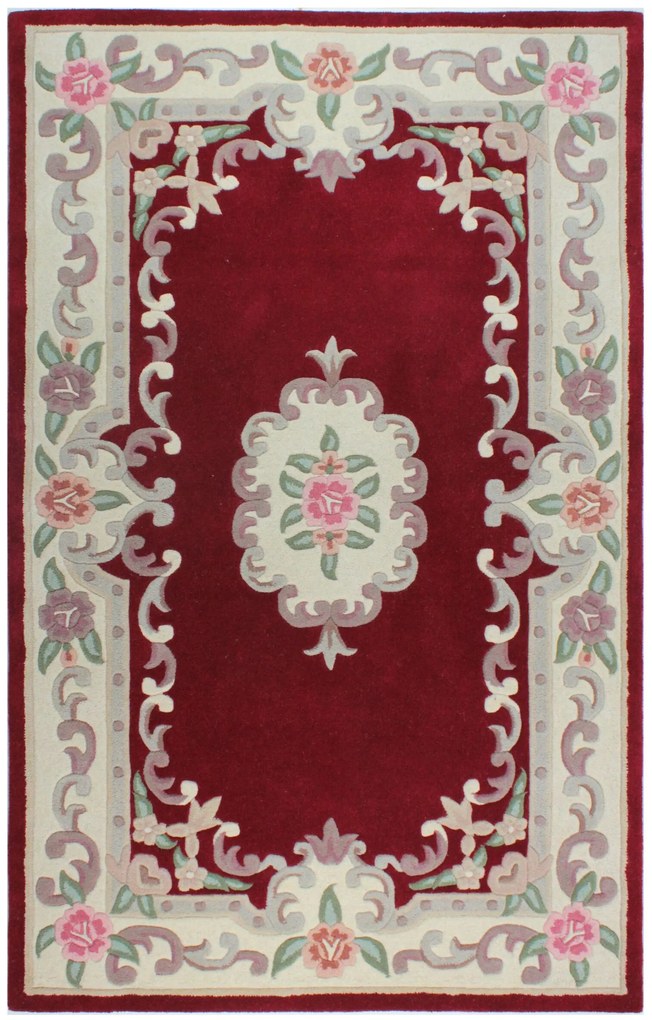 Flair Rugs, Ručne všívaný kusový koberec Lotus premium Red, 75x150, červená, chodba / predsieň