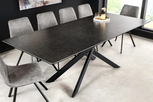 Rozkladací jedálenský stôl Alpine 43845 160/200x90cm Ceramik antracite - Komfort-nábytok