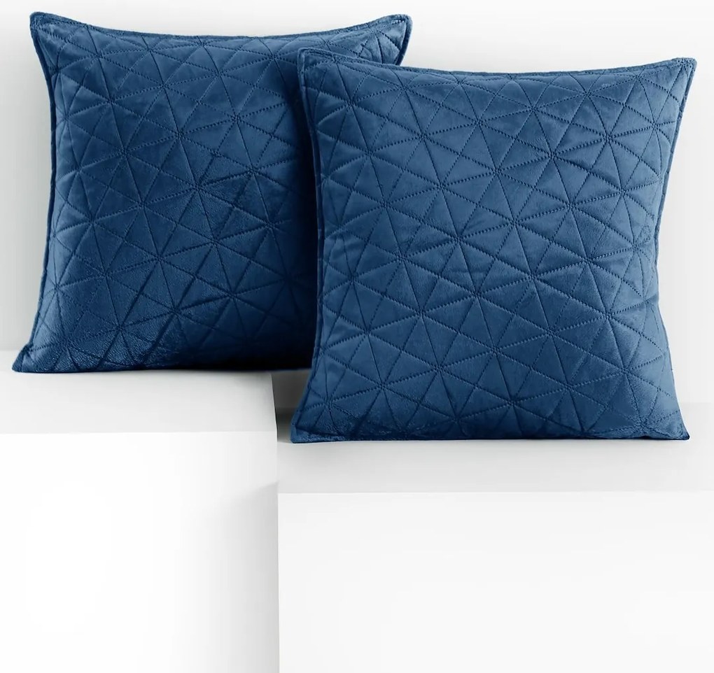 Súprava 2 ks obliečok na vankúše AmeliaHome Laila 50x70 cm kráľovská modrá