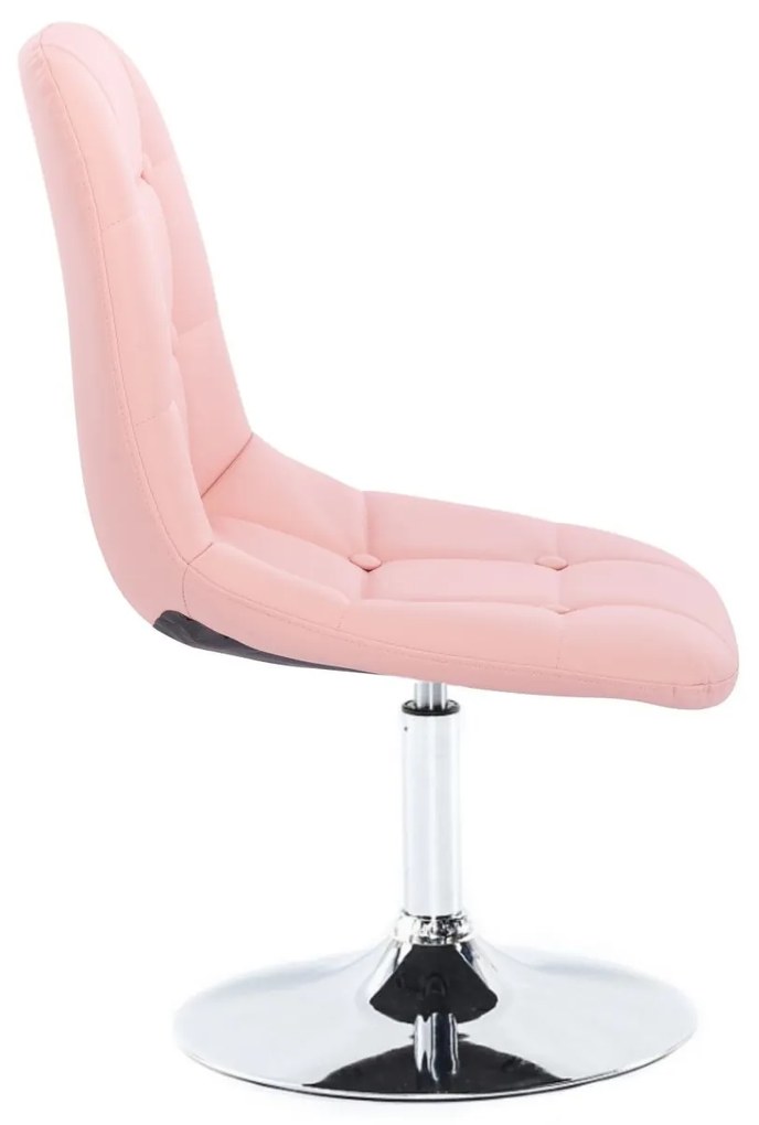 LuxuryForm DESIGN Stolička SAMSON na striebornom tanieri - ružová