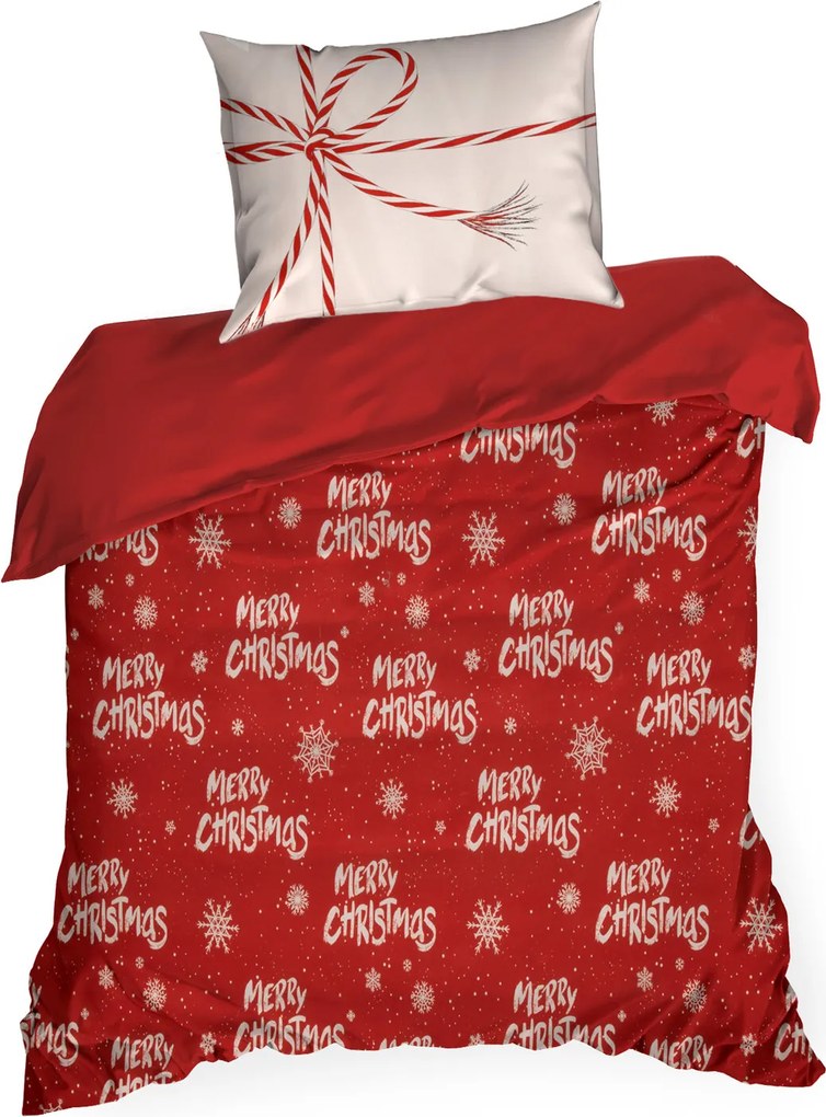 VIANOČNÉ OBLIEČKY Z MIKROVLÁKNA KEVIN 140X200 CM, 1 KS 70X80 CM VZOROVANÉ