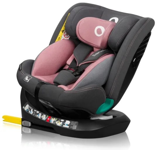 Lionelo - Autosedačka s otočnou základňou BASTIAAN ONE i-Size 40-150 cm Pink Rose