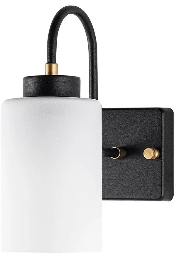 Čiernobiele nástenné svietidlo ø 10 cm Duzsuz – Opviq lights