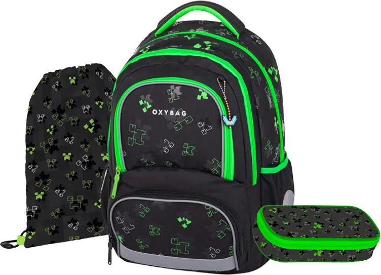 Školský set 3dielny Oxy Next Green Cubes PP26