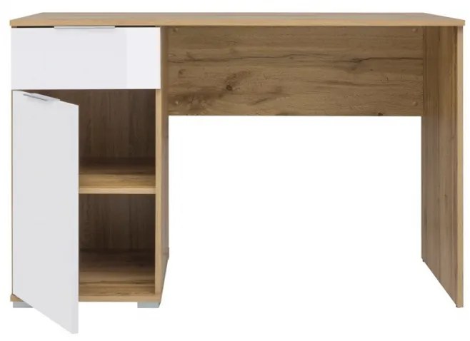 PC stôl Zele BIU/120 - dub wotan / biely lesk