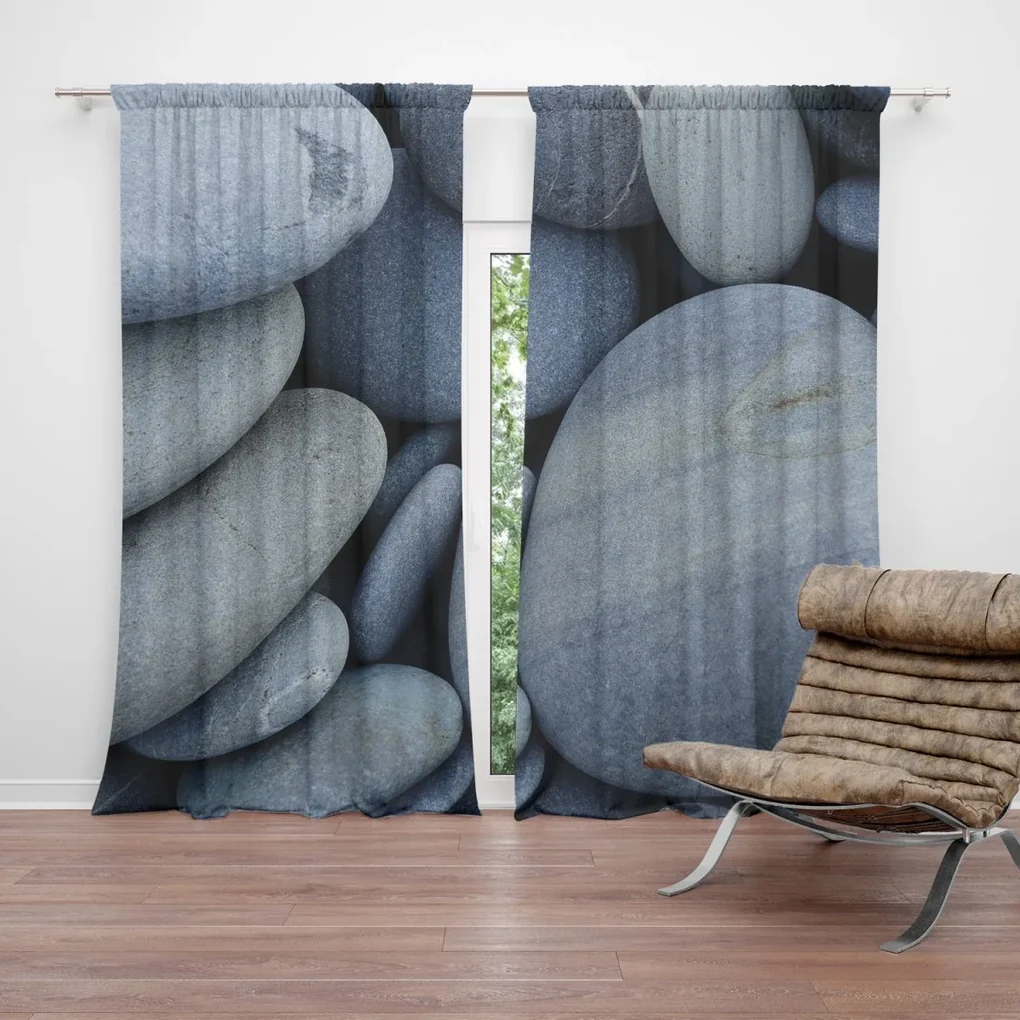 Sablio Záves Čierne kamene: 2 ks 140x250 cm