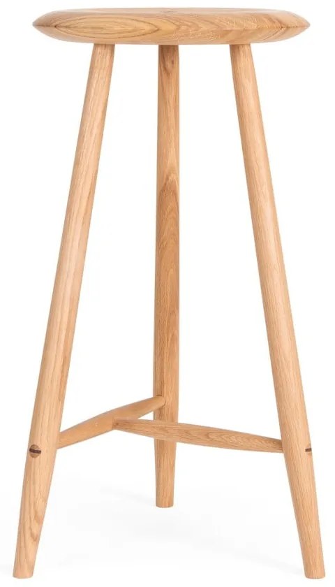 Barová stolička z dubového dreva v prírodnej farbe (výška sedadla 65 cm) Blanc – Gazzda