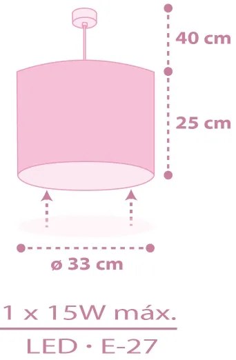 Dalber 42492 - Detský luster FAIRY DREAMS 1xE27/15W/230V