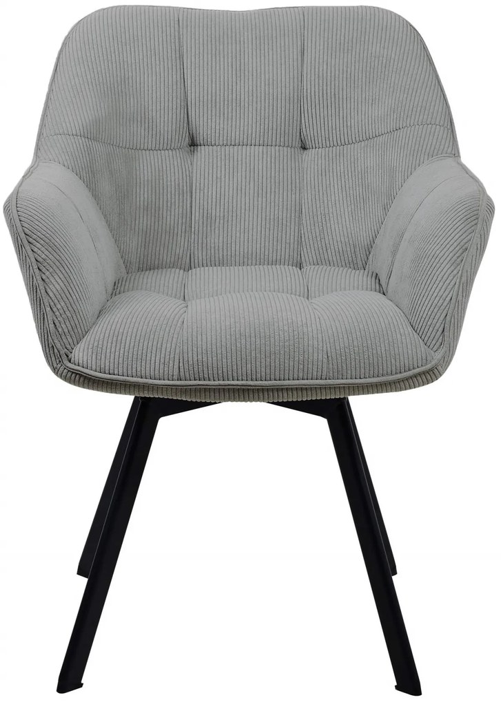 Jedálenská stolička Jordi Cord - šedá