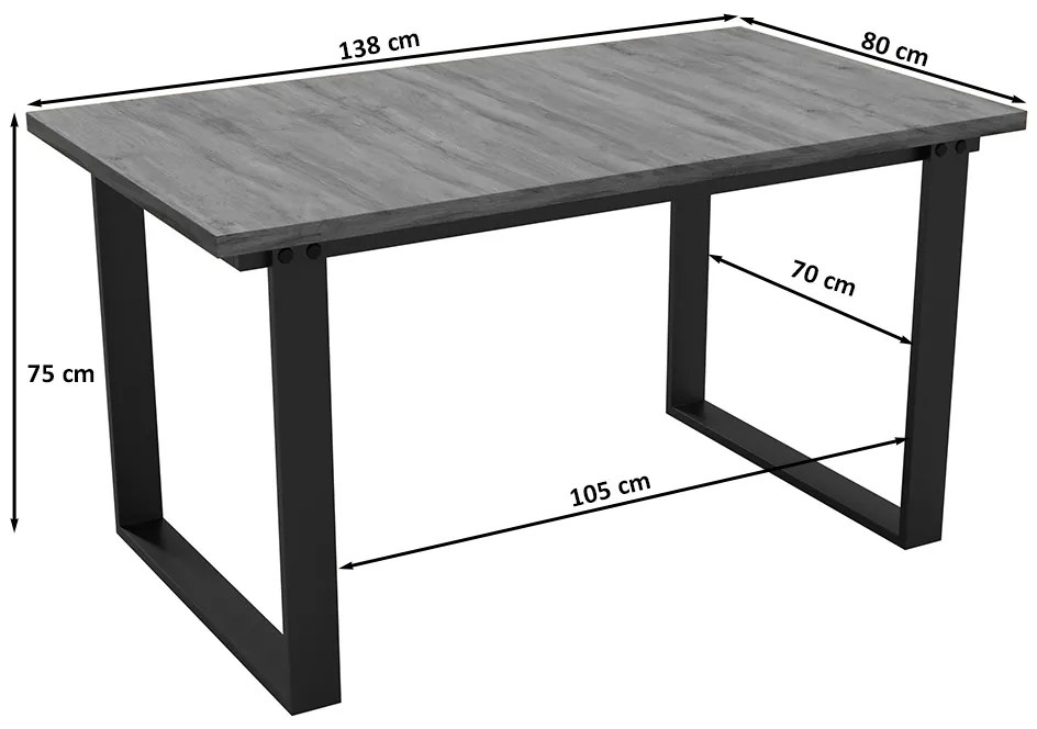 Loftowy stôl do jedálne - Craft Žltý