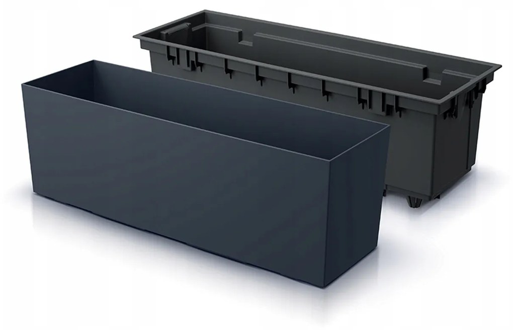 Truhlík s vkladom URBI antracitový