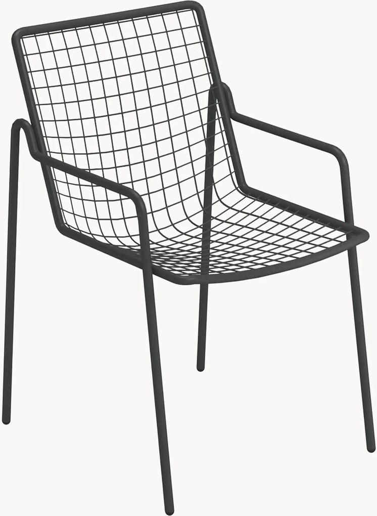 Stohovateľná záhradná stolička's opierkami Rio R50