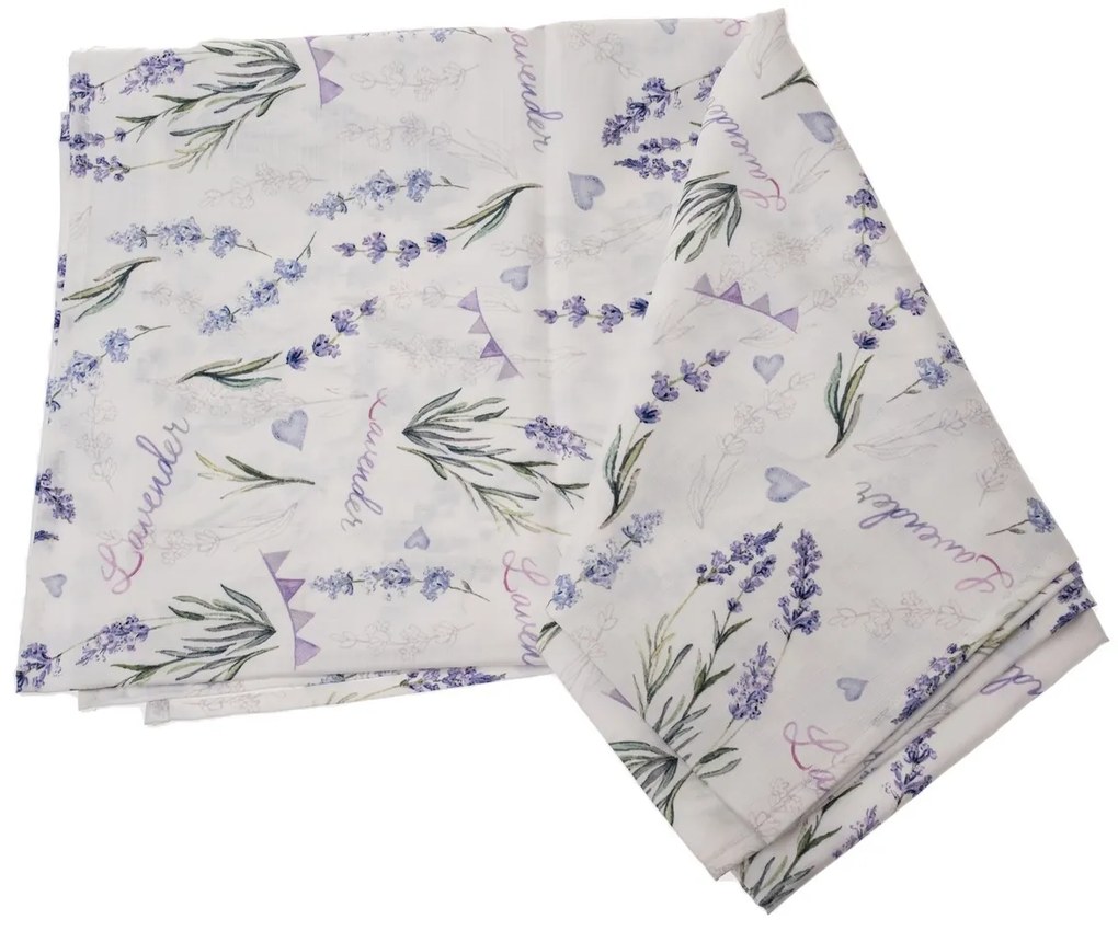 Obrus ​​vodeodolný Levanduľa, 140 x 140 cm